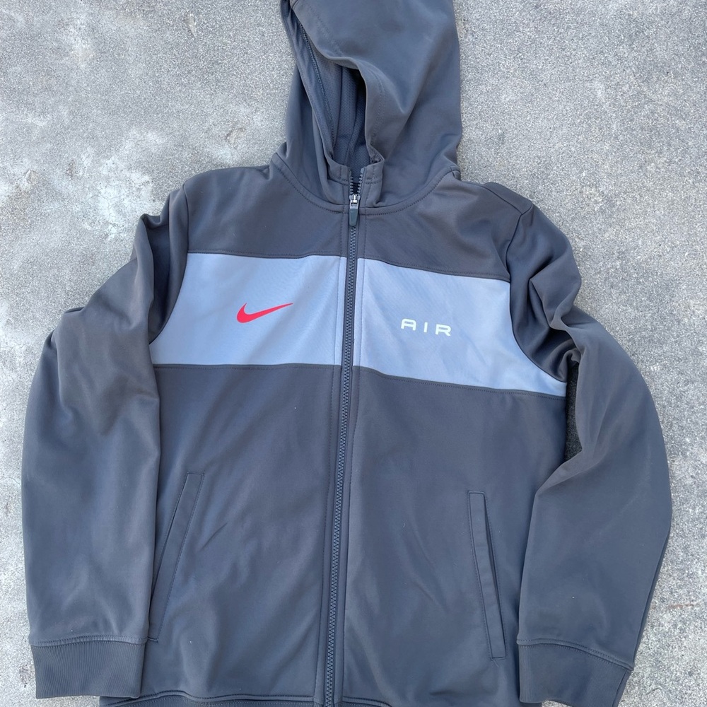 Nike Gray and Black Windbreaker Jacket